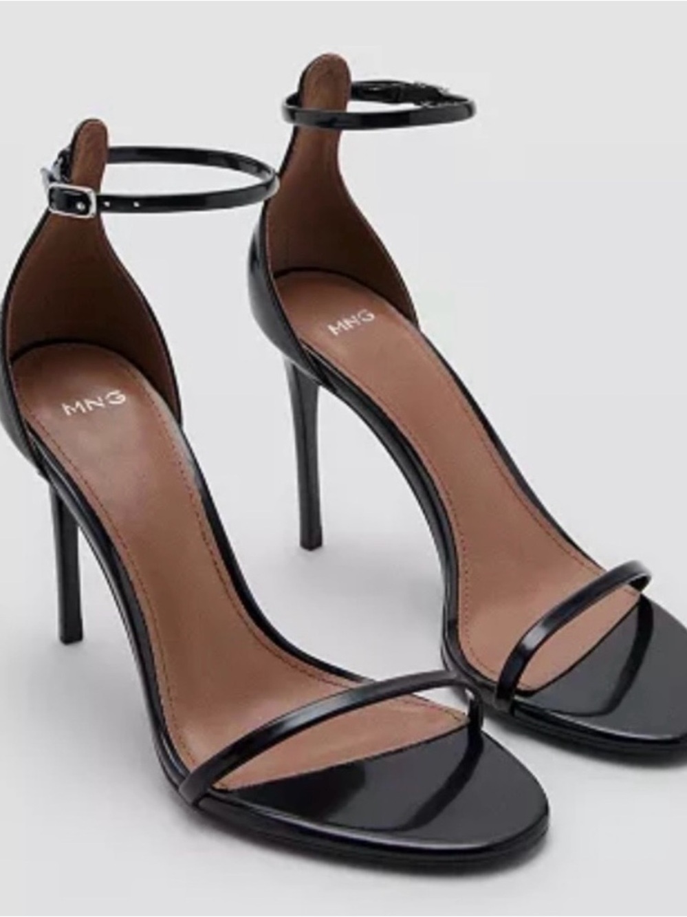 Mango Black Patent Leather Heels Size EU 39 – 10 cm Stiletto